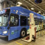 MTA Zero Emissions Bus in garage